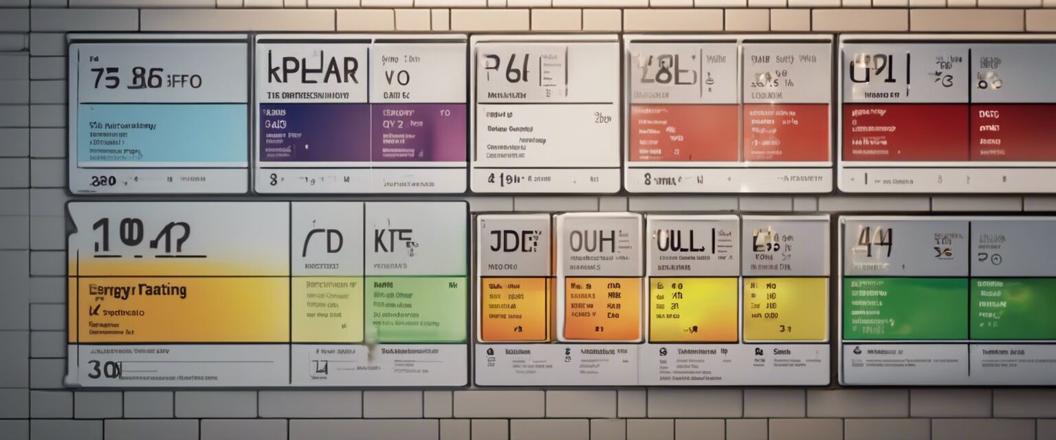 Different energy rating labels.