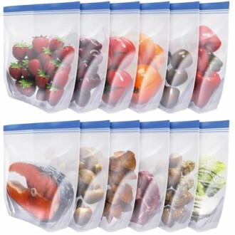 Wovtary Reusable Gallon Freezer Bags