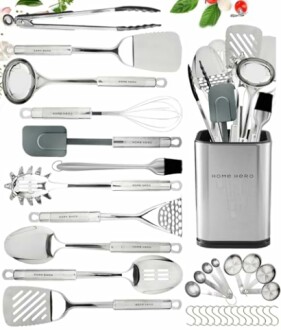 Home Hero 32 Pcs Stainless Steel Kitchen Utensils Set