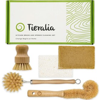 Tieralia 5-Piece Eco-Friendly Bamboo Dish Brush Set